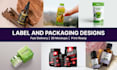 design premium labels, packaging for supplements,   and cosmetics with  mockups