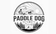 design monogram paddle dog scenic vacation logo design