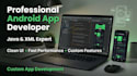 develop professional android app using java and xml