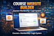 build a course website with full course and membership functionality