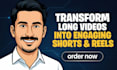 repurpose video content, edit long form videos into shorts