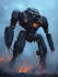 create anime style mecha robot illustrations
