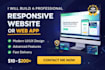make a responsive website using HTML, CSS, js , framework