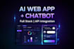 build custom ai web app with chatbot and API integration