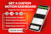 do custom notion template dashboard workspace automation database CRM project