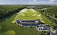 design resort masterplan, render modern golf course, landscape 3d visualization
