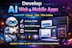develop ai web and mobile apps, saas mvp, cursor, bolt new and vibe coding