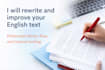 rewrite and improve your english text