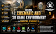 create cinematic and 3d game animations in unreal engine 5, game environments