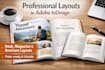 design book, magazine, and brochure in adobe indesign