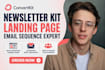 setup convertkit newsletter kit landing page convertkit email sequence expert
