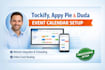 create tockify appy pie duda event calendar website app integration scheduling