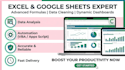 be your excel and google sheets expert for any task