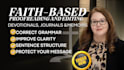 be your book editor for your christian ebook, devotionals, prayer journals