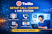 setup twilio api call routing ivr setup call centre and twilio studio flex