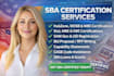 do sba certification, wosb, 8a, sam gov registration