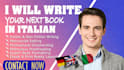 ghostwrite proofread and professionally format italian fiction or nonfictionbook