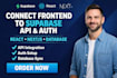 connect frontend to supabase API, database, auth for react nextjs