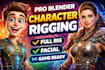 rig your character using blender