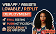 publish lovable replit app to ios app store google app web app to android app