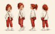 design cute childrens book characters with expression and pose sheet