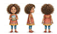 design cute childrens book characters with expression and pose sheet