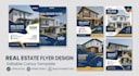 professional real estate flyer in canva editable template