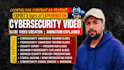 create cybersecurity online course content, animated slide video, presentation