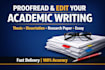proofread, edit, ghostwrite your academic writing book, dissertation thesis