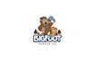 design big foot blue raspberry shaved logo