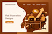 create modern flat saas illustration for startup branding