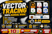 manually trace bitmap or raster image to vector