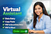 do data entry, copy paste, pdf to excel data entry