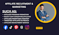 do recruit affiliates signup affiliiate link promotion