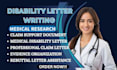 write a professional medical support letter for your claims