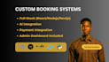 build a custom full stack booking app, scheduling system