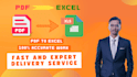 do PDF to excel conversion