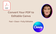 convert your PDF into an editable canva design