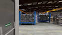 create 3d industrial factory animation, warehouse manufacturing visualization