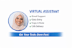 reliable virtual assistant for messages, data entry and support