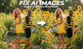 professionally fix ai generated images, text, and logo