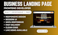 create a modern business landing page website design