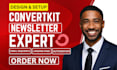 convertkit newsletter design convertkit landing page with kit email sequence