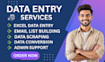do data entry, email listing, web research,copy paste,excel and google tasks