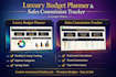 create luxury budget planner sales commission dashboard tracker in google sheets