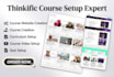 thinkific course website, thinkific setup, online course creation, thinkific