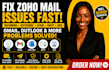 fix zoho mail gmail outlook SMTP dns email delivery problems configuration issue