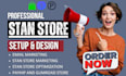 setup stan store, etsy shop, stan store marketing, upload digital products pod
