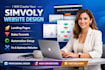 create simvoly website design landing page sales funnel automation fix website