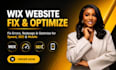 fix wix website errors, redesign and optimize for speed, SEO and mobile